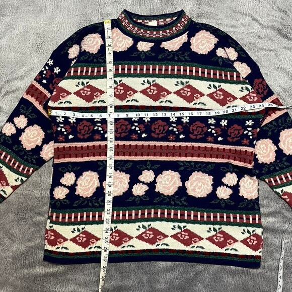 Vintage striped patterned crewneck sweater - Picture 4 of 7